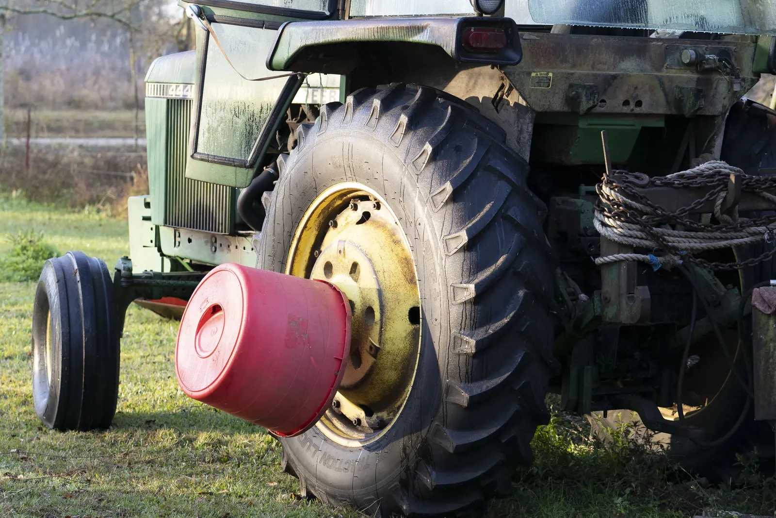 A working tractor on Rose Wagon Ranch